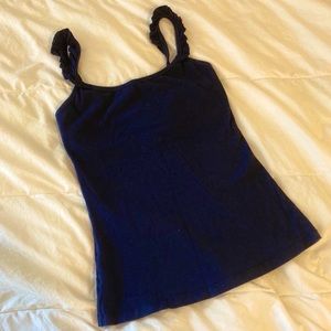So Low SizeL Royal Blue Ruffled Strapped Tank Top